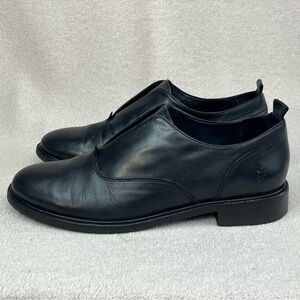 Frye Kelly Leather Slip On Oxfords Dress Shoes Women’s 9 Black Classic Office